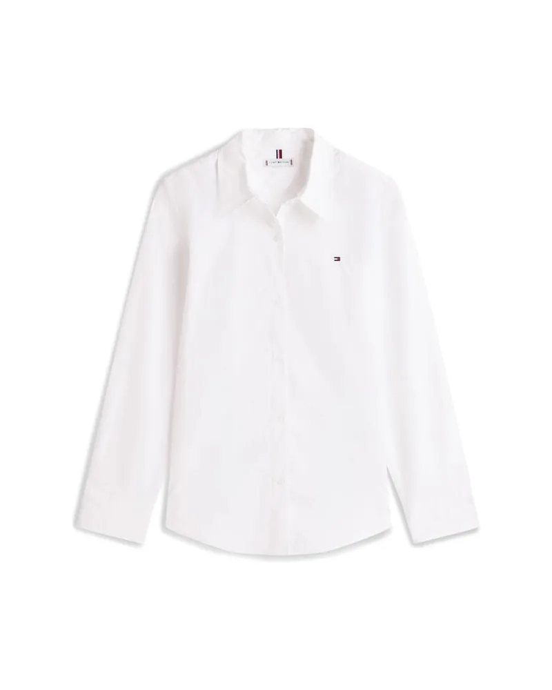 Tommy Hilfiger Damen Bluse aus Popeline Weiss