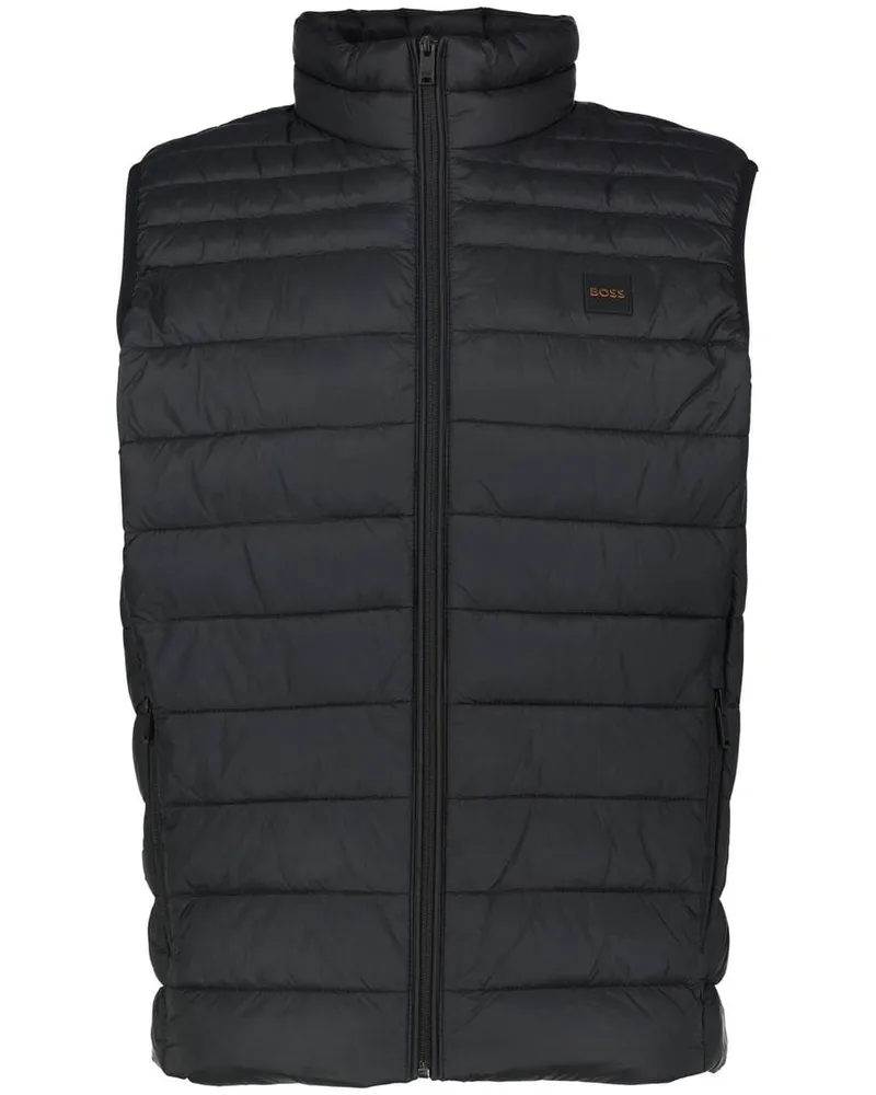 HUGO BOSS Herren Steppweste wasserabweisend ODENO2 Slim Fit Schwarz