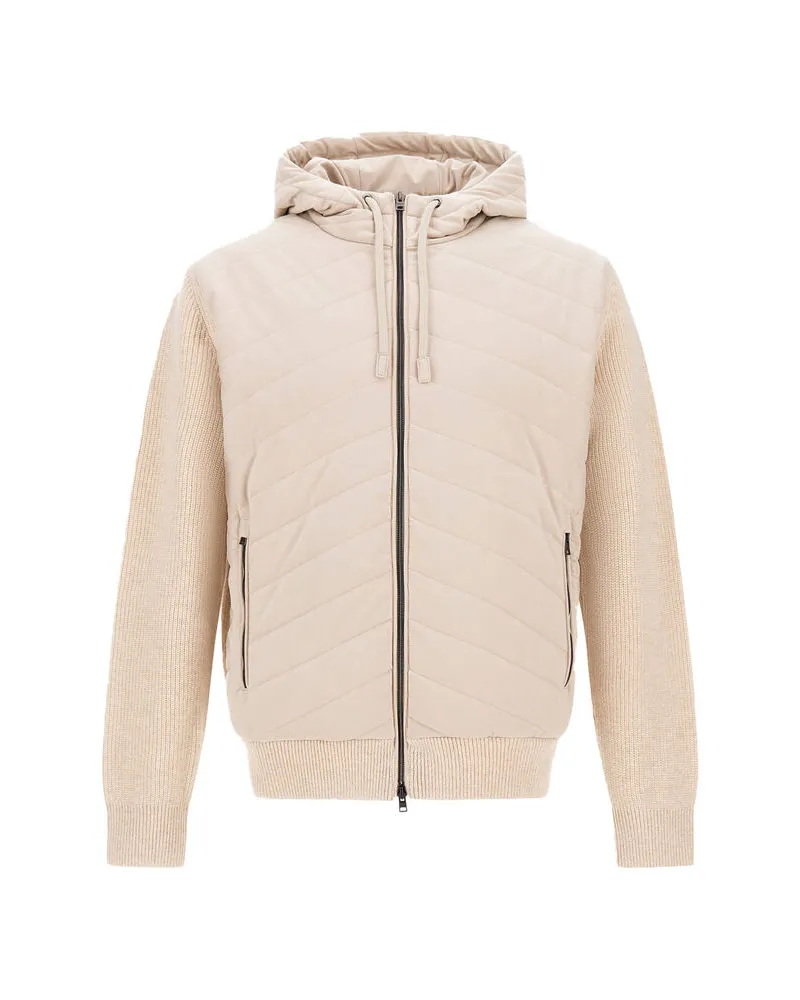 Herno Herren Jacke mit Kapuze Offwhite