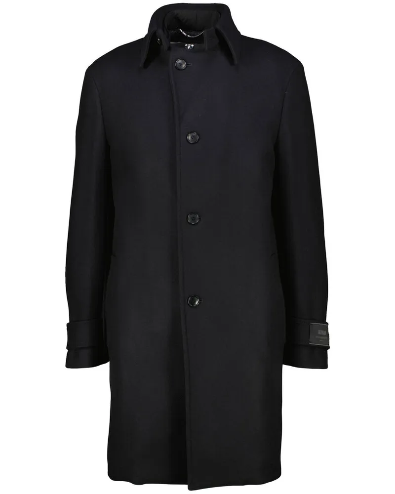Drykorn Herren Mantel mit Wolle SKARO_2 Regular Fit Schwarz