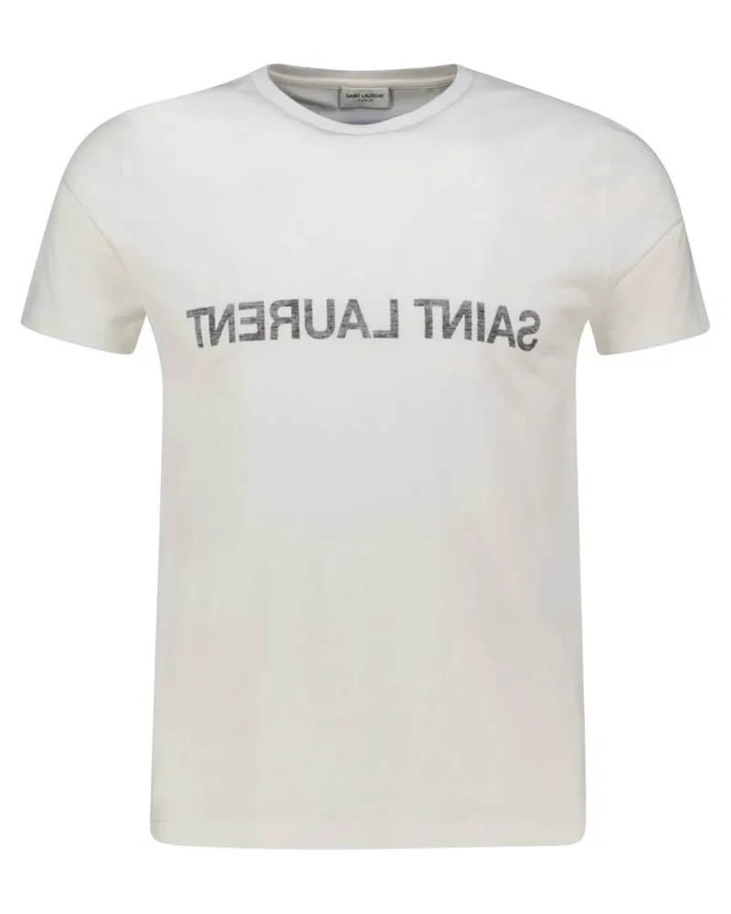 Saint Laurent Herren T-Shirt Weiss