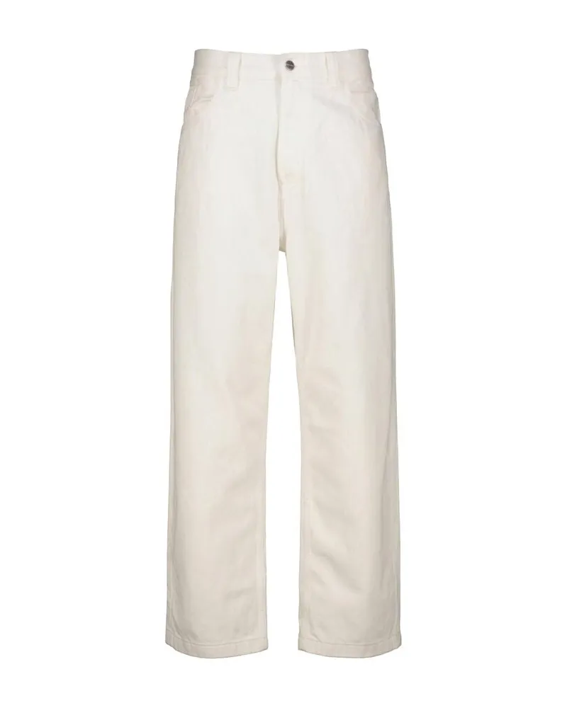 Carhartt WIP Herren Jeans BRANDON Loose Straight Fit Offwhite