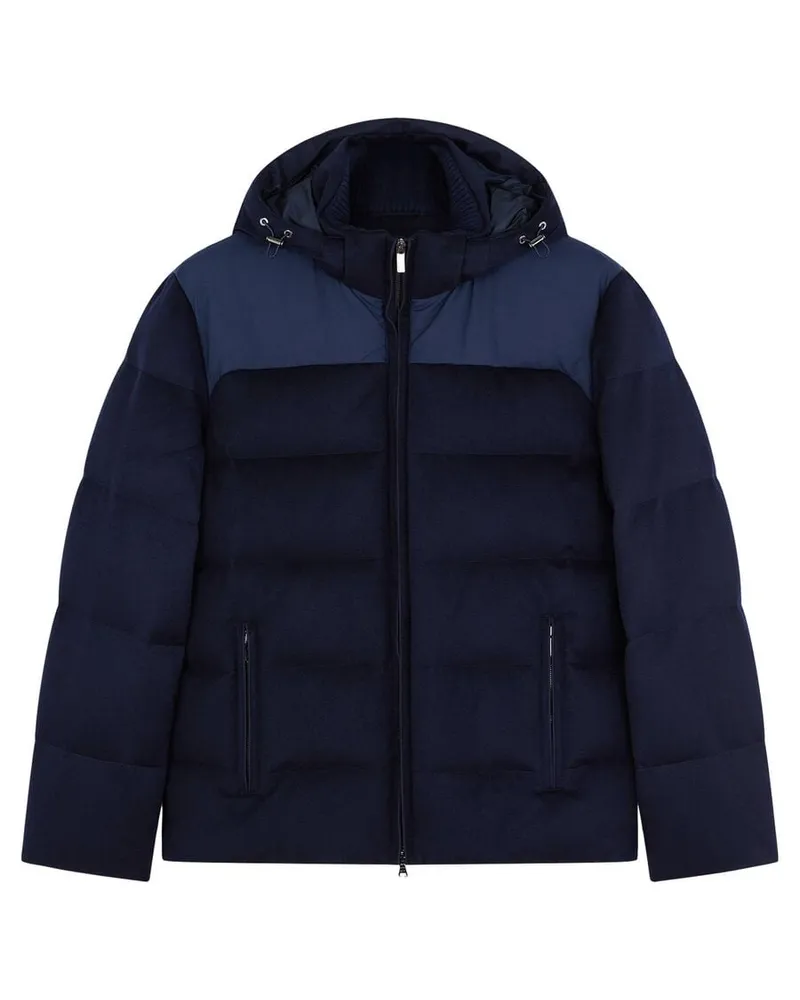Paul & Shark Herren Daunenjacke mit Kaschmir Marine