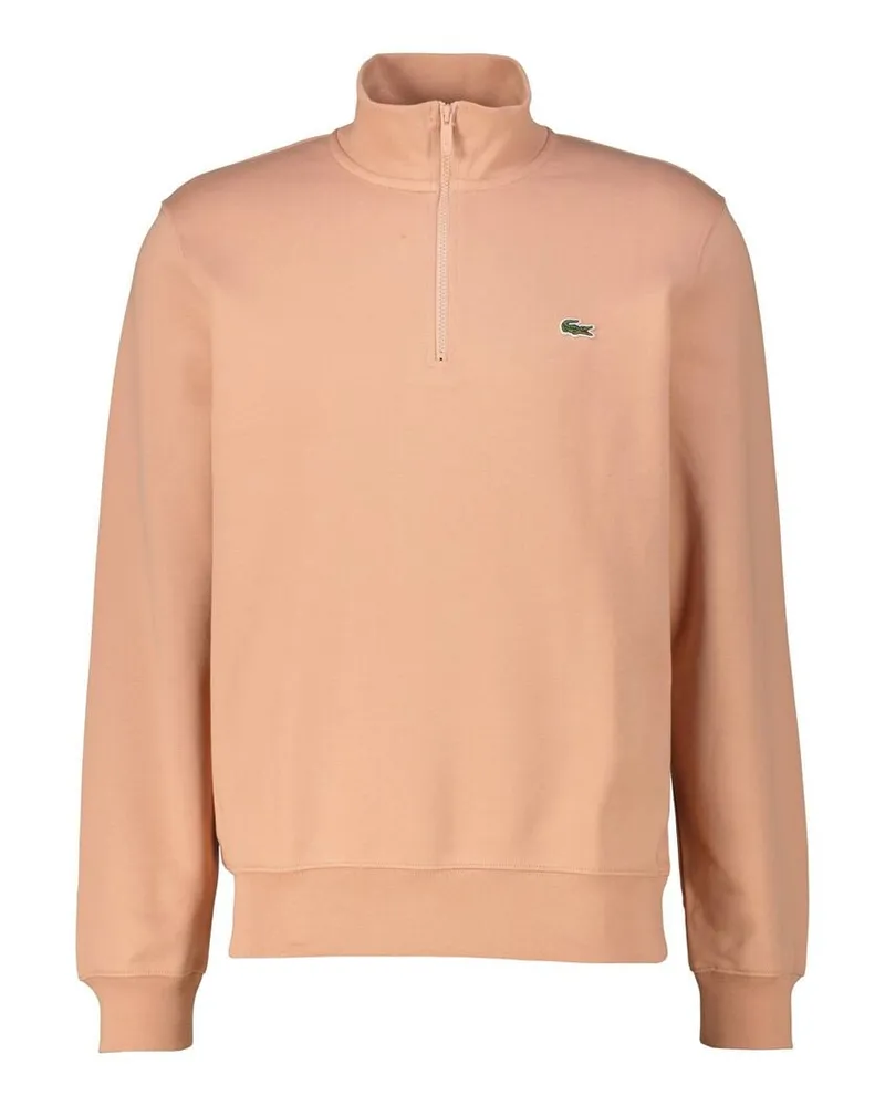 Lacoste Herren Sweatshirt mit Troyerkragen Capuccino