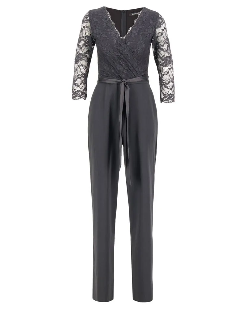 Swing Damen Jumpsuit 3/4-Arm Schwarz