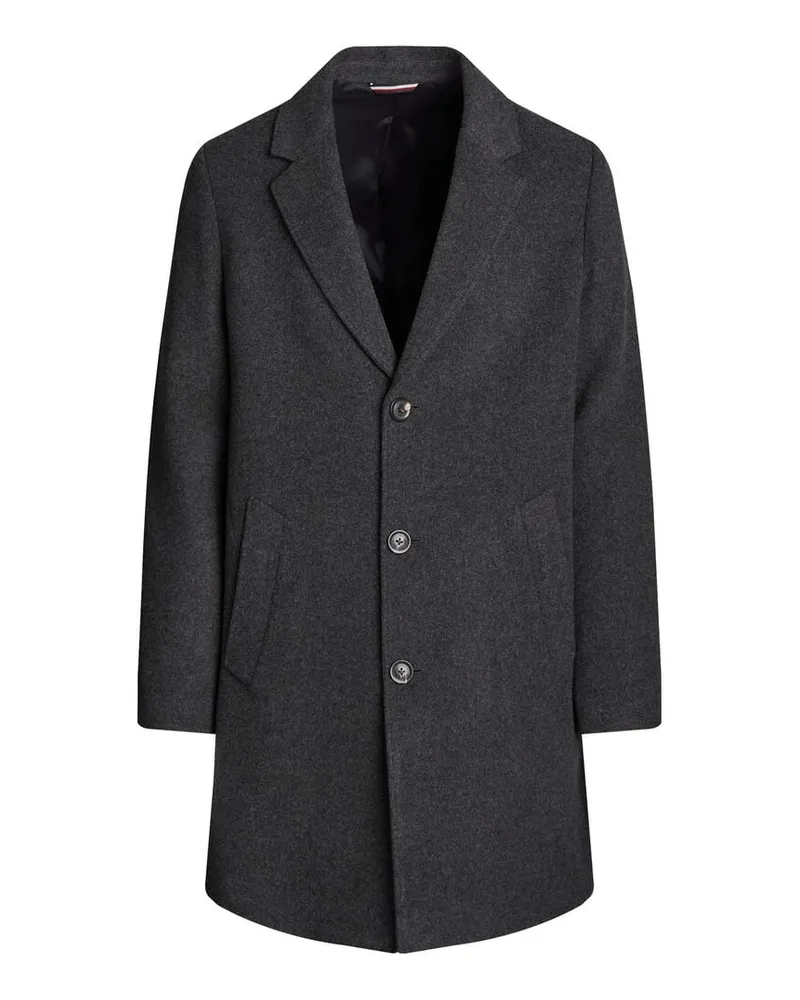 Tommy Hilfiger Herren Mantel aus Wollmischung Anthrazit