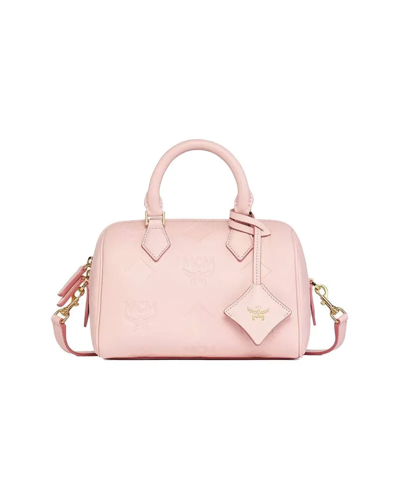 MCM Damen Henkeltasche aus Leder ELLA BOSTON Small Rose