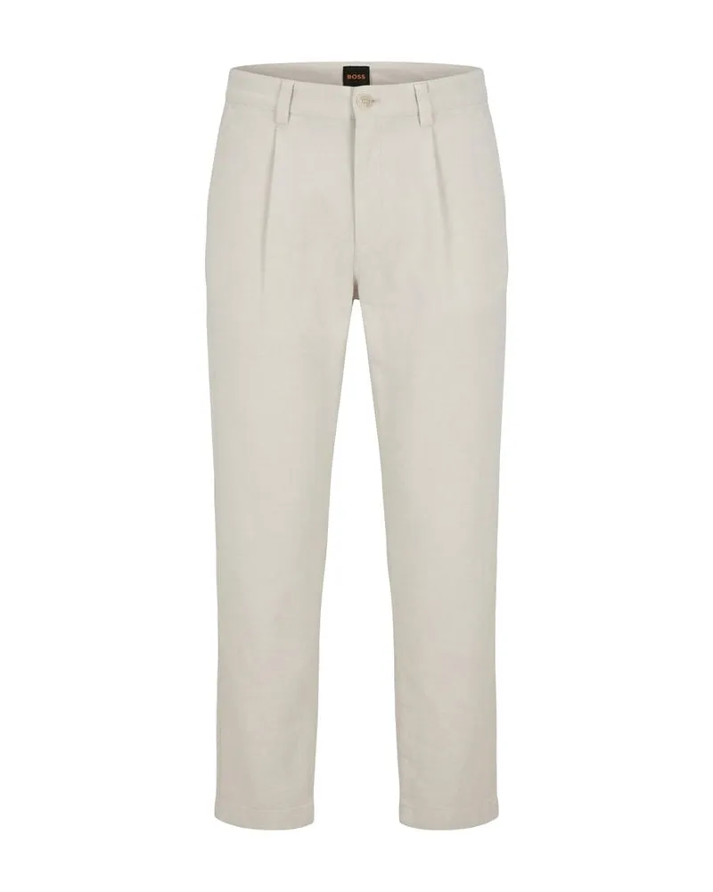 HUGO BOSS Herren Chino PLEATED-2 Grau