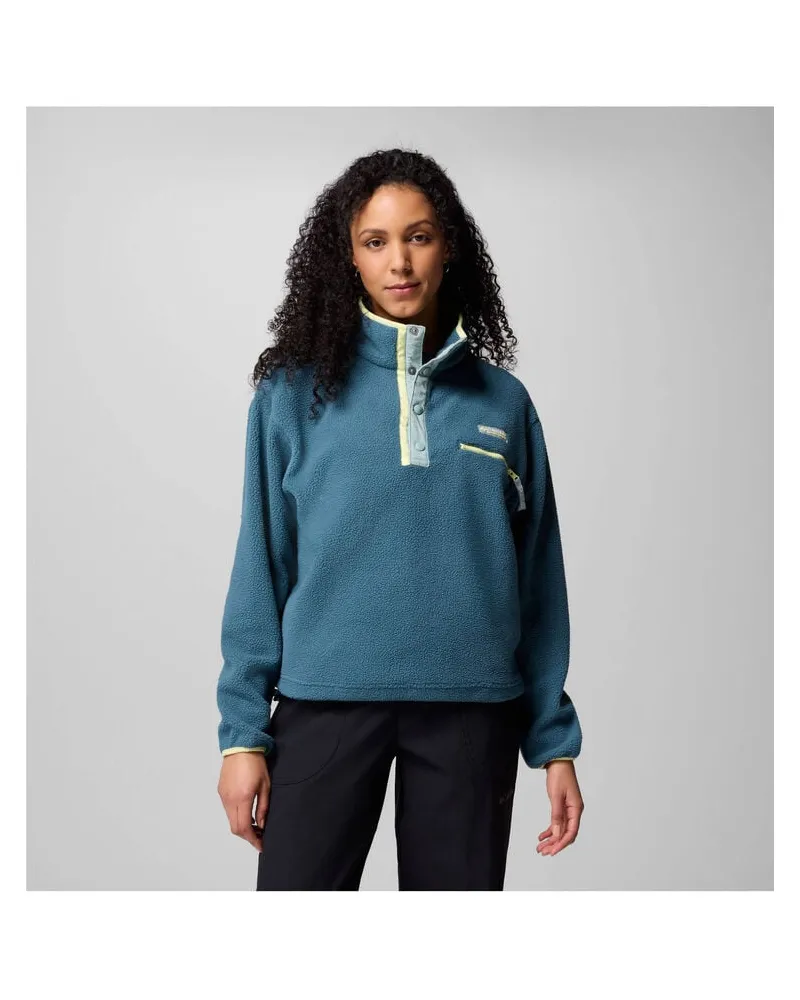 Columbia Sportswear Company Damen Fleecepullover HELVETIA II CROPPED HALF SNAP FLEECE Blau