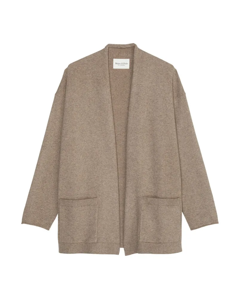 Marc O'Polo Damen Cardigan mit Wolle Braun