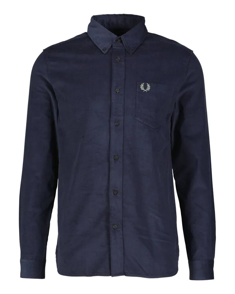 Fred Perry Herren Cordhemd NEEDLE CORD SHIRT Indigo
