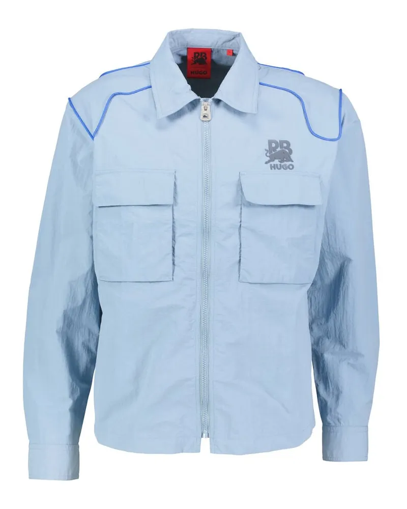 HUGO BOSS Herren Overshirt ESELIO_RB Blau