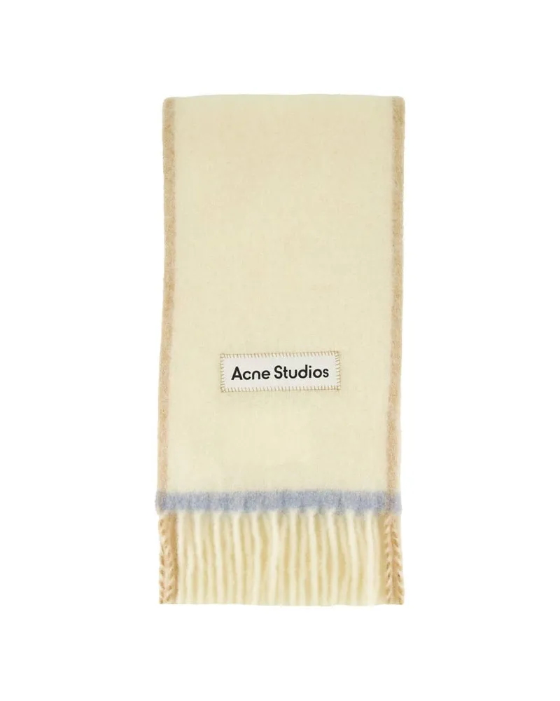 Acne Studios Schal mit Alpaka, Wolle und Mohair Offwhite