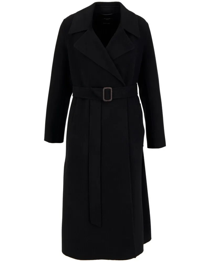 Max Mara Damen Wollmantel MANU Schwarz