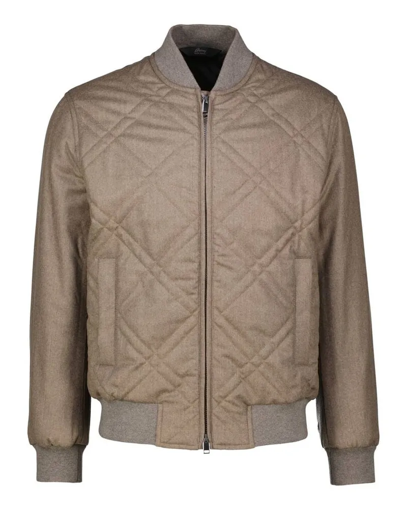 Brioni Herren Blouson aus Wolle Taupe