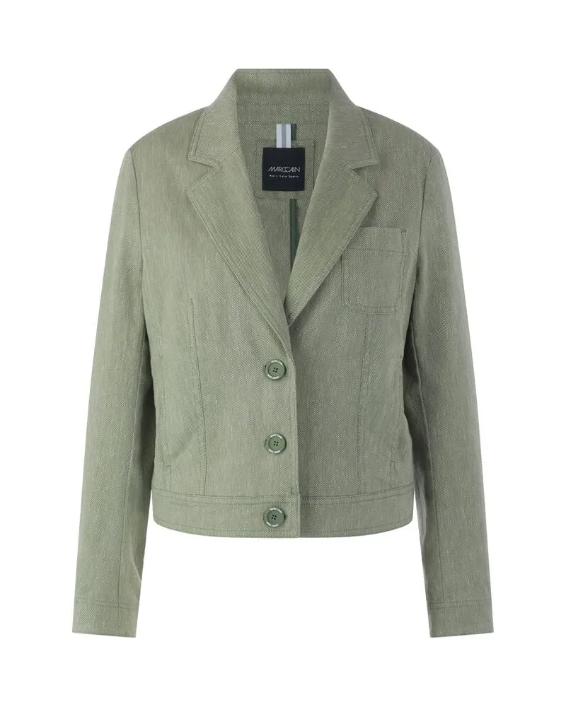 Marc Cain Damen Blazer mit Leinen Grün