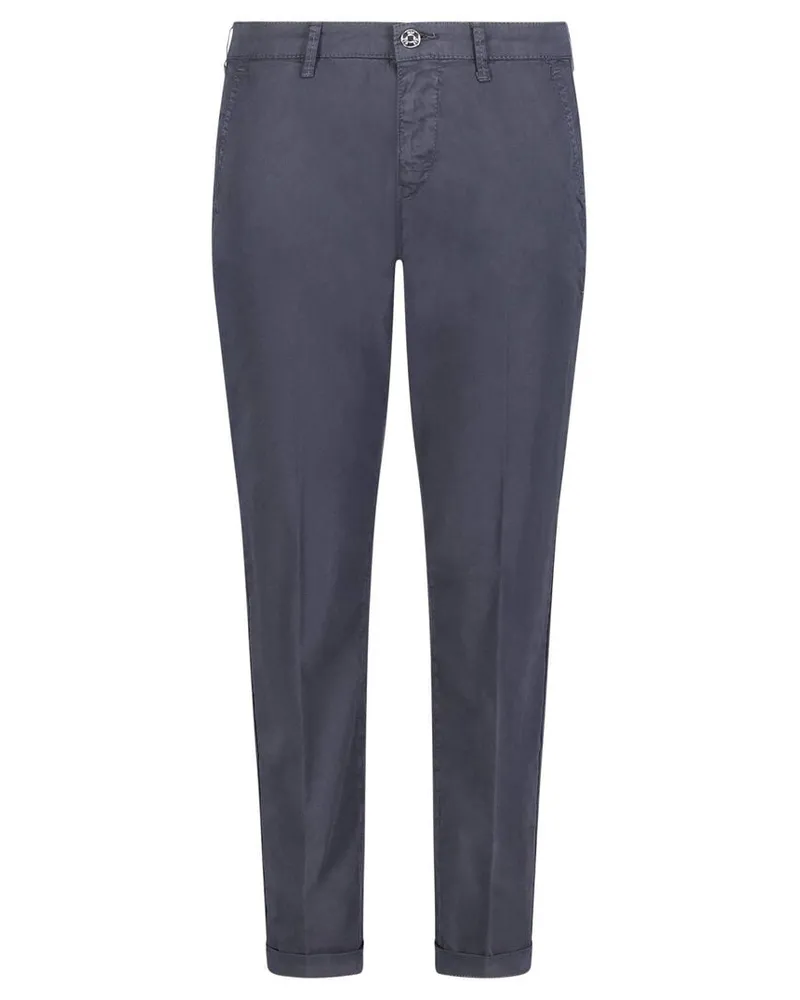 MAC Jeans Damen Chinohose TURN UP Marine