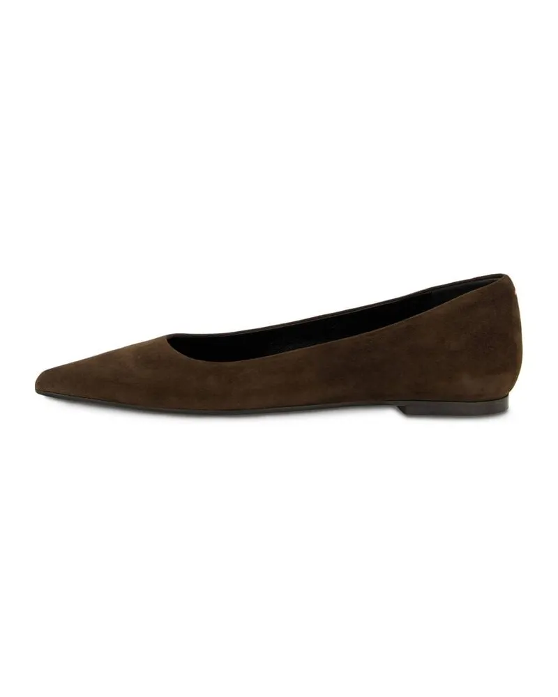 aeyde Damen Ballerina aus Veloursleder CASSY KID Braun