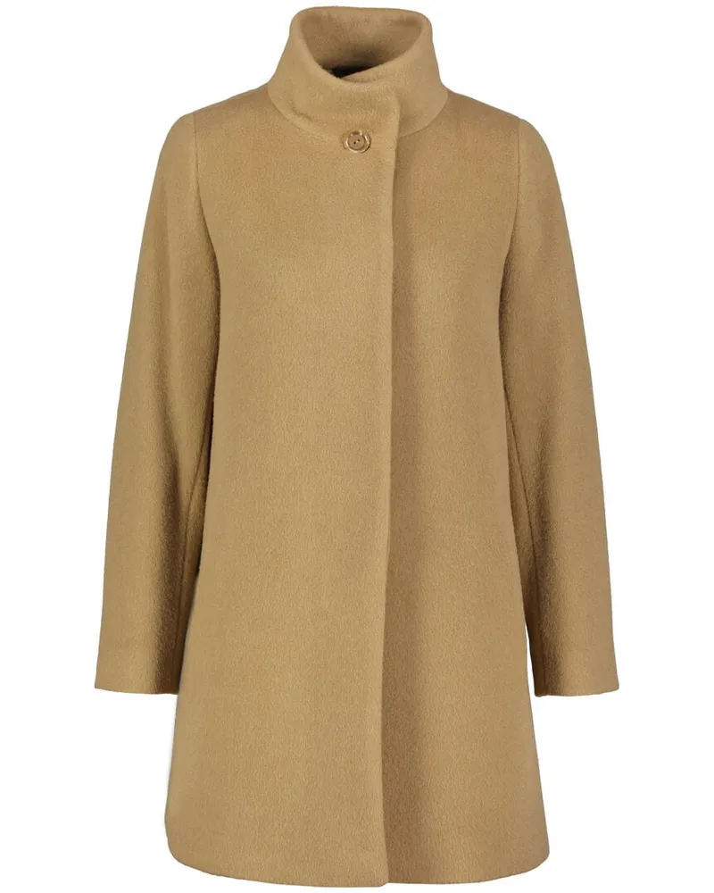 Cinzia Rocca Damen Mantel aus Wolle und Alpaka Camel