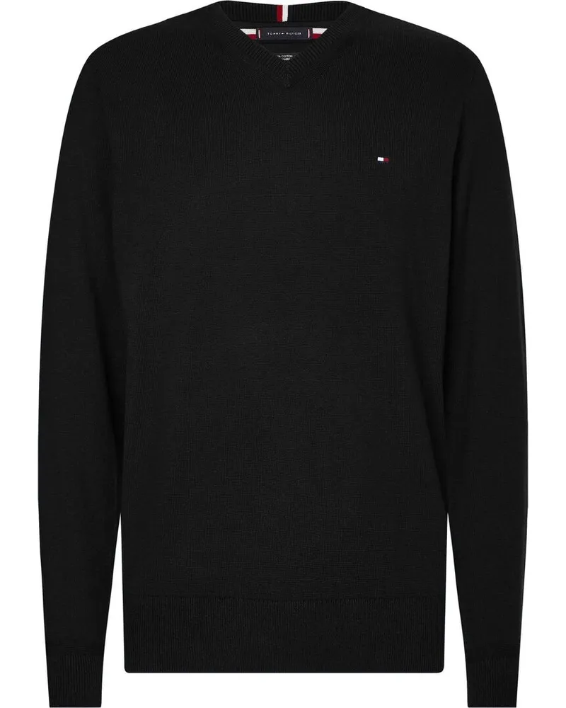 Tommy Hilfiger Herren Pullover aus Baumwolle ud Kaschmir Schwarz