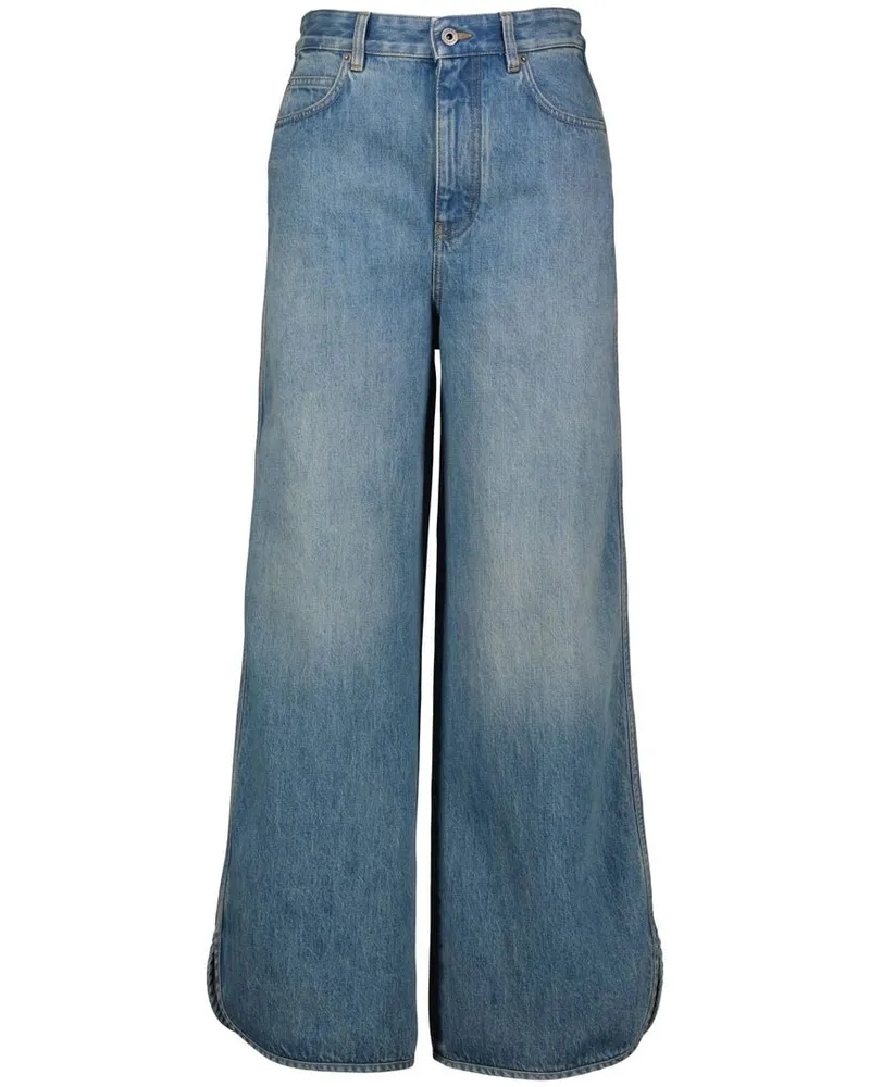 Loewe Damen Jeans Wide Leg Bleached