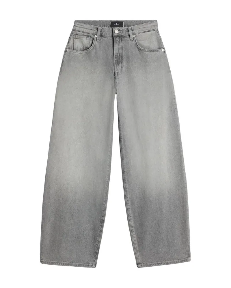 7 for all mankind Damen Jeans BONNIE CURVILINEAR Loose Fit Grau