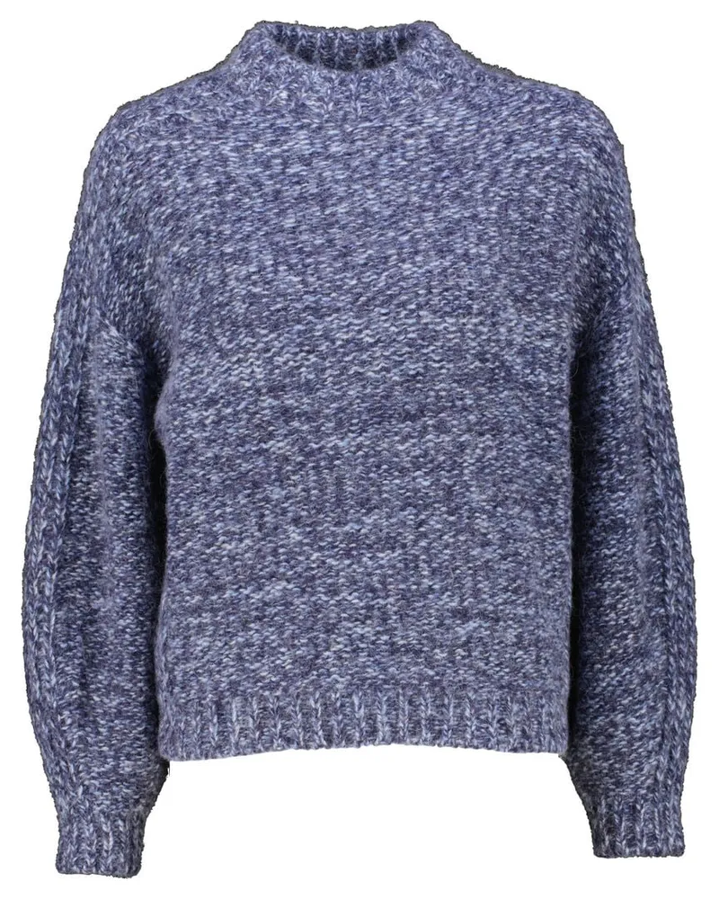 Drykorn Damen Strickpullover mit Wolle und Alpaka RAMEA Relaxed Fit Blau
