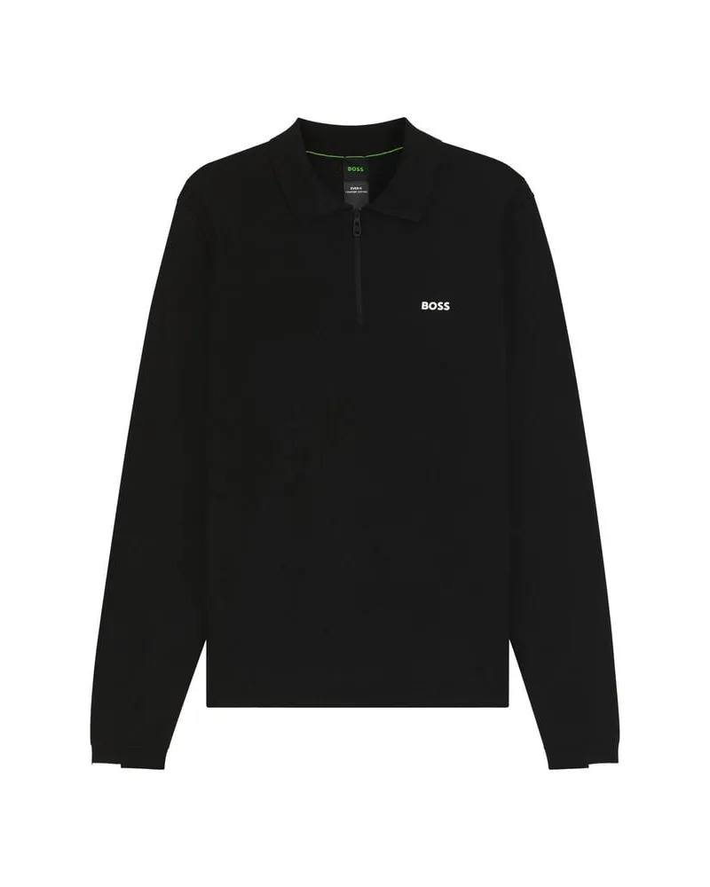 HUGO BOSS Herren Pullover aus Baumwolle KN_EVER-X Schwarz