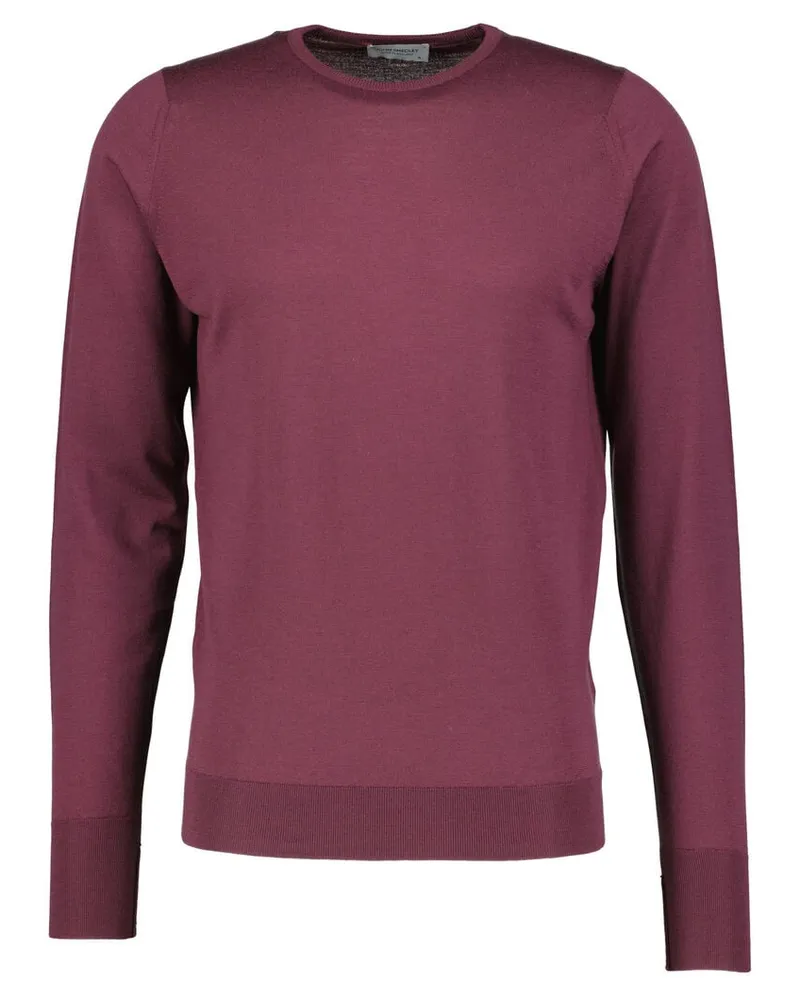 John Smedley Herren Strickpullover MARCUS aus Merinowolle Bordeaux
