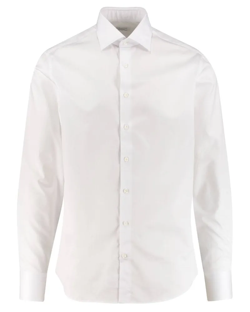 Stenströms Herren Hemd "Fitted Body" Langarm Weiss