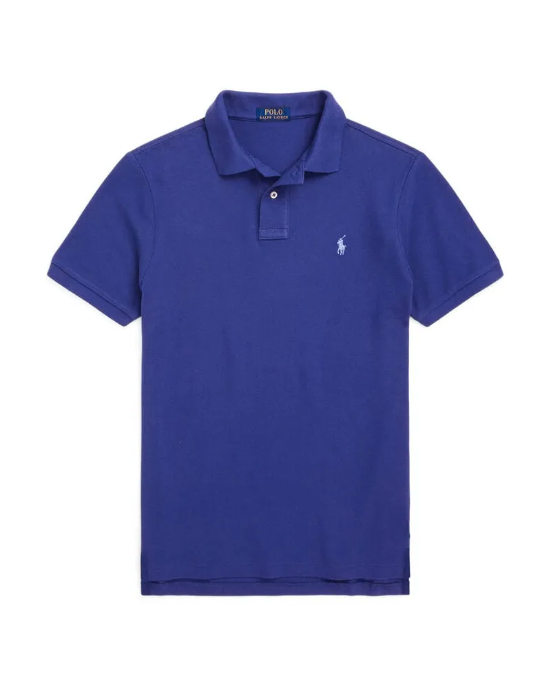 Ralph Lauren Herren Poloshirt Custom Slim Fit Kurzarm Palastblau