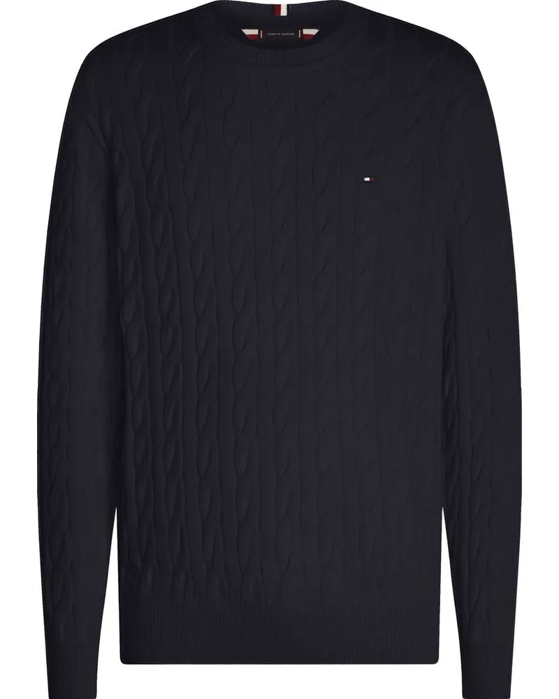 Tommy Hilfiger Herren Pullover CLASSIC CABLE CREW NECK Marine