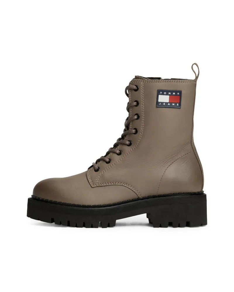Tommy Hilfiger Damen Schnürstiefeletten TJW URBAN LACE UP BOOT Taupe
