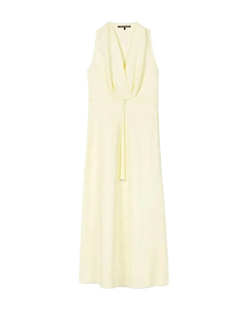 Luisa Cerano Damen Kleid aus Leinen-Mix Sand