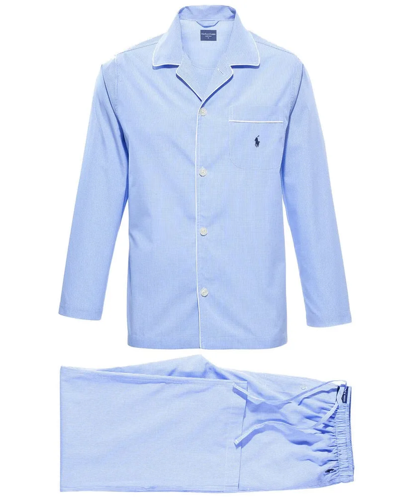 Ralph Lauren Herren Pyjama zweiteilig lang Bleu