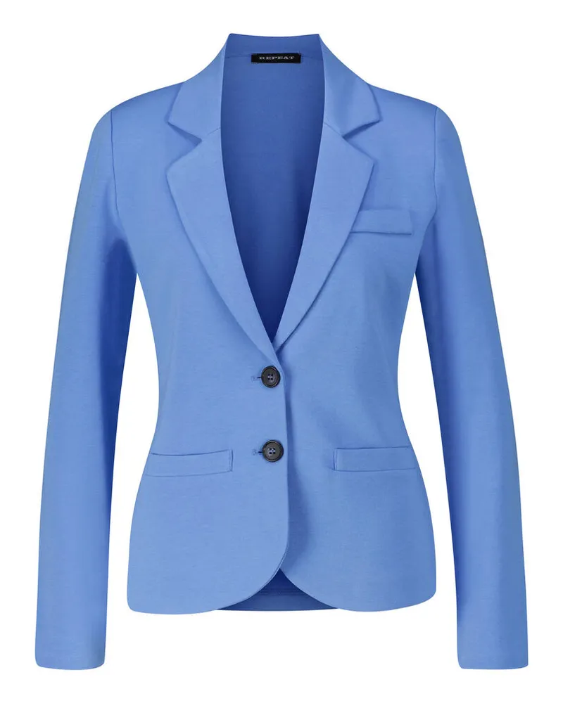 Repeat Damen Blazer aus Sweatshirtstoff Dunkelblau