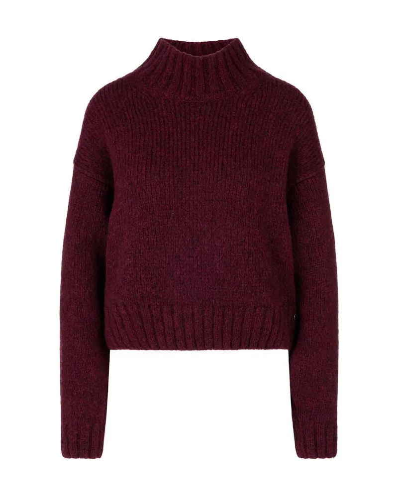 Marc Cain Damen Strickpullover mit Wolle und Alpaka Braun