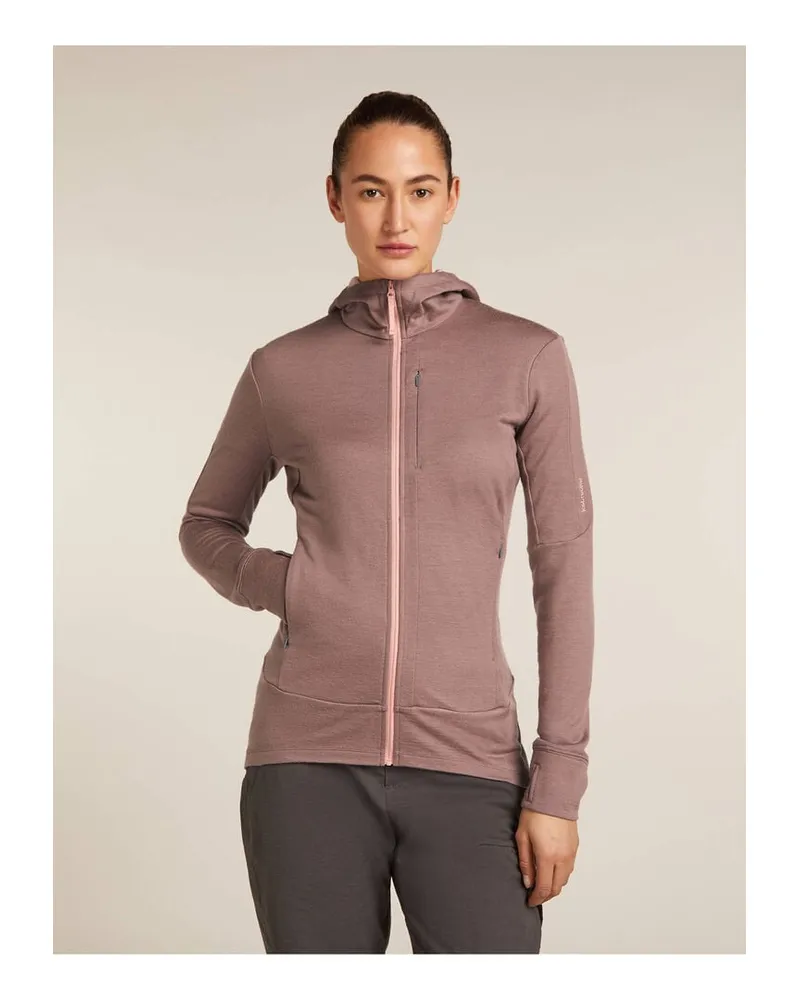 Icebreaker Damen Jacke aus Merinowolle 260 QUANTUM IV Slim Fit Altrosa