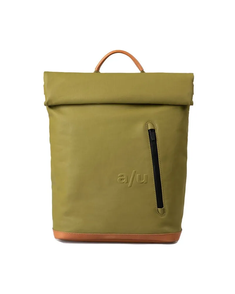 Aunts & Uncles Rucksack WAKAYAMA Kompakte Passform aus Bio-Baumwolle und Leder Kiwi