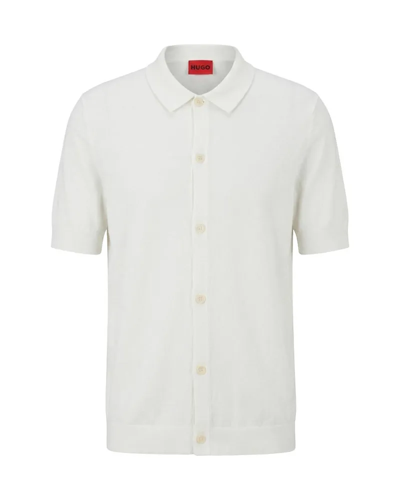 HUGO BOSS Herren Strickjacke SAN PACO-CV Offwhite