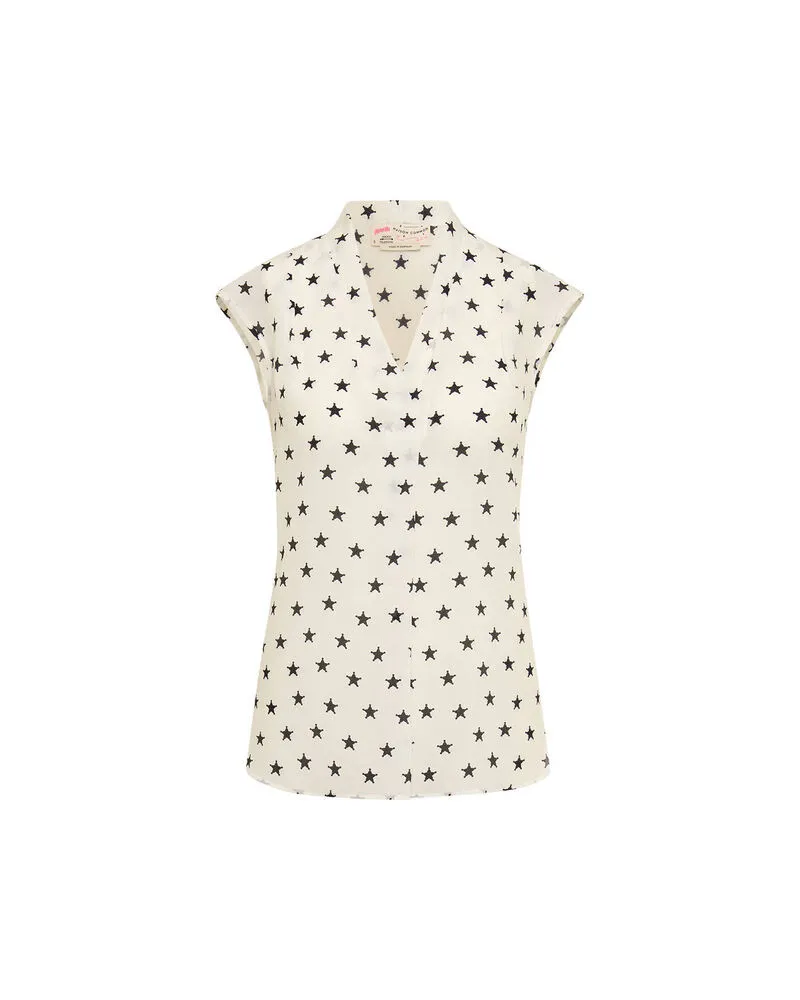 Maison Common Damen Seidenbluse Weiss