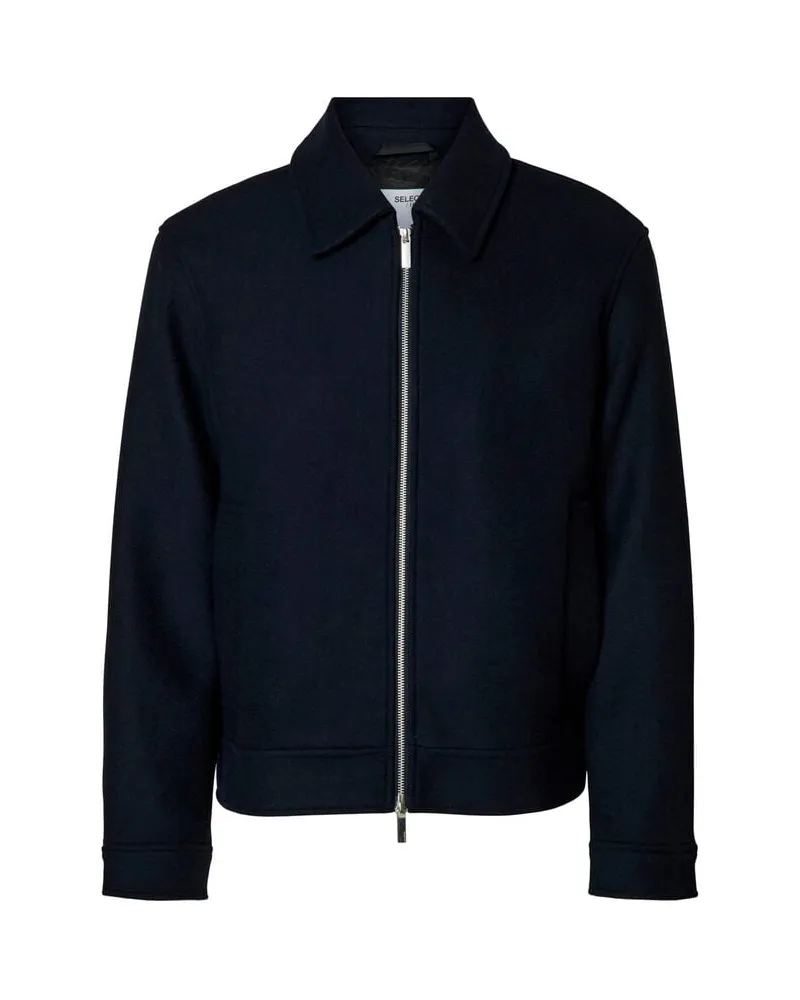 Selected Homme Herren Übergangsjacke mit recycelter Wolle SLHPHILIP LANO Marine
