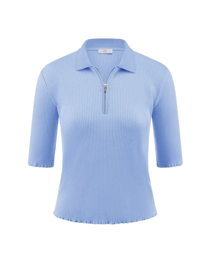 Riani Damen Poloshirt Mir Baumwolle Blau