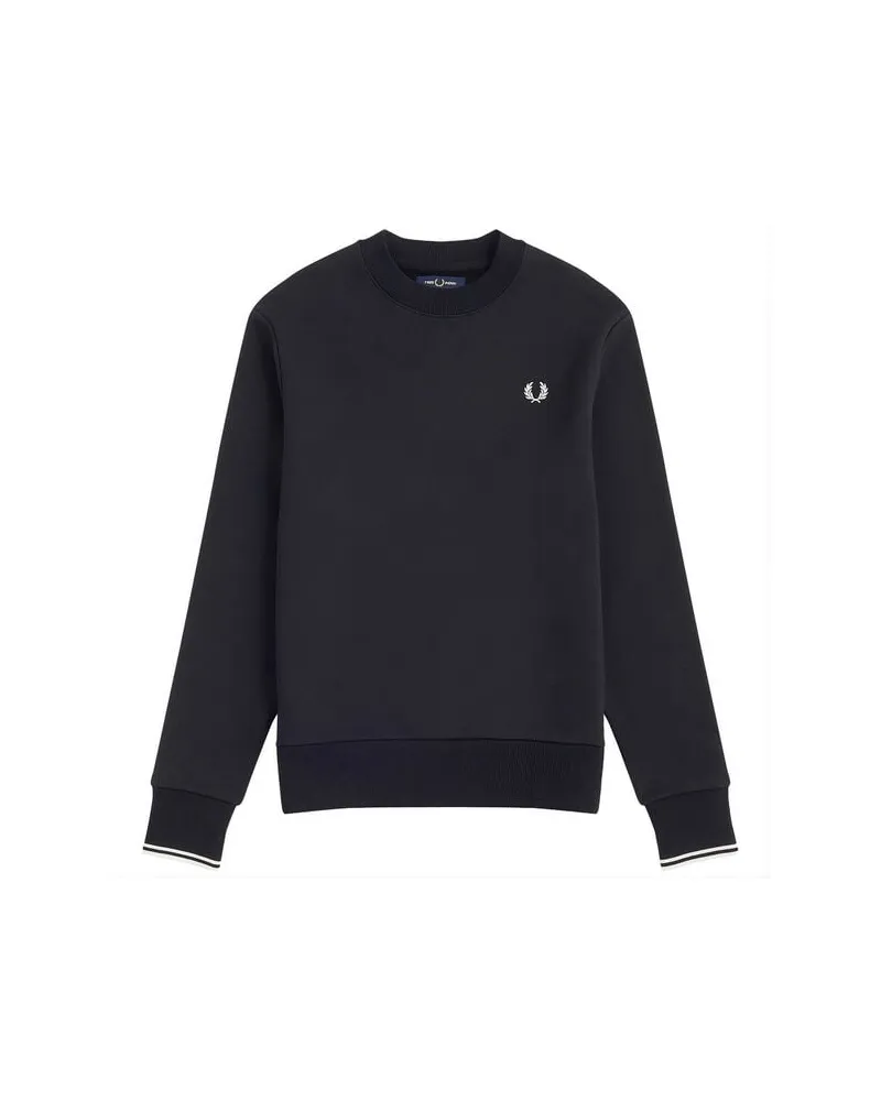 Fred Perry Herren Sweatshirt CREW NECK Schwarz