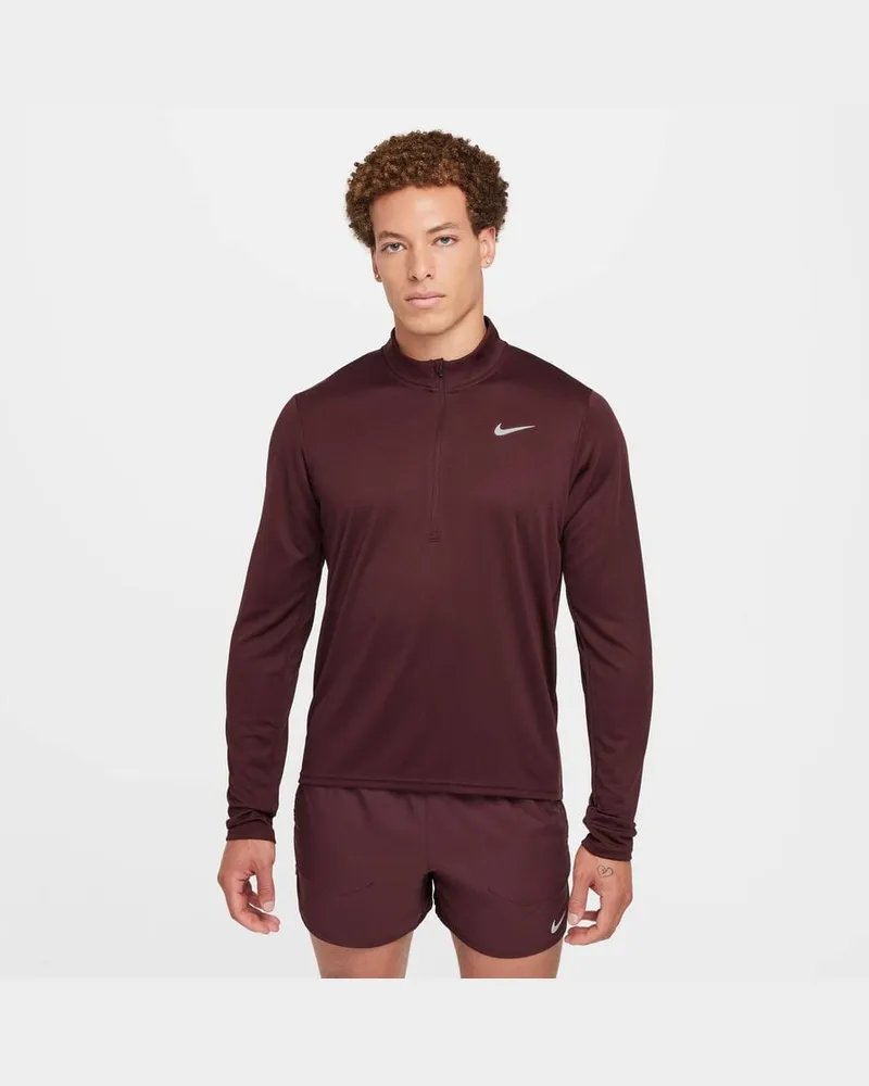 Nike Herren Laufshirt DC PACER HZ TOP Bordeaux