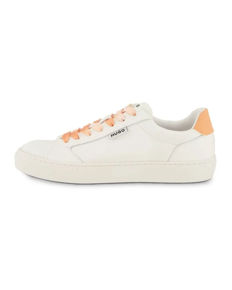 HUGO BOSS Damen Sneaker MORRIE_TENN_CNVPU Weiss