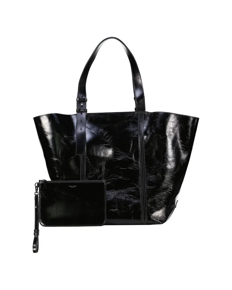 Golden Goose Damen Shopper aus Leder Schwarz