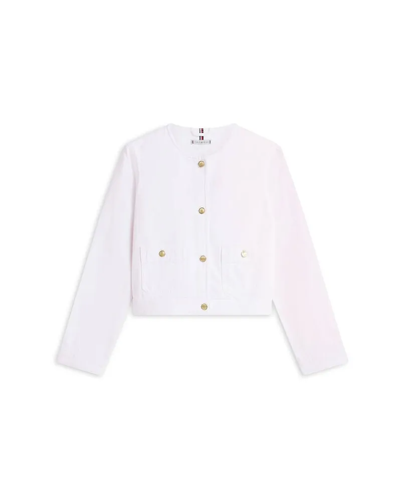 Tommy Hilfiger Damen Jeansjacke aus Baumwolle Weiss