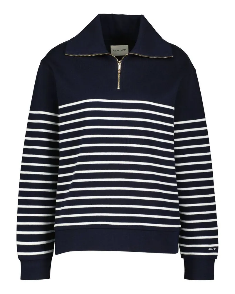 Gant Damen Sweatshirt mit Reißverschluss Marine