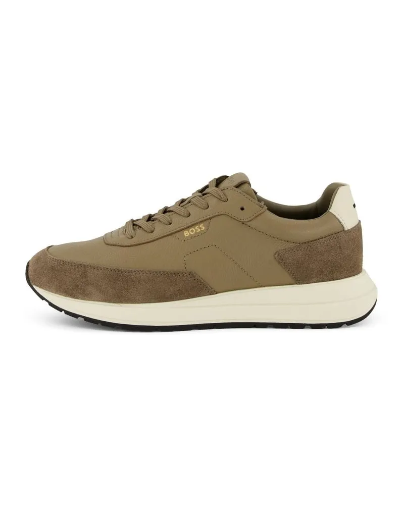 HUGO BOSS Herren Sneaker Leder VINSTON_RUNN Beige